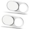 CloudValley Copri Webcam, 0.6mm Ultra-Sottile Metallo, Copri Telecamera per Portatile, MacBook PRO, MacBook Air, PC, Tablet, Mac, iPad, Webcam Cover, 2 Pezzi, Bianco