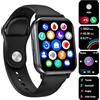 Gardien Smartwatch, Chiamate Bluetooth Orologio Fitness Uomo Donna 1.83 Smart Watch con Contapassi Cardiofrequenzimetro SpO2 Impermeabil IP68 per Android iOS (Nero)