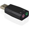 ADWITS Adattatore audio stereo 3D USB esterno con jack da 3,5 mm per cuffie con microfono per cuffie, installazione senza driver della scheda audio USB per Win Mac OS Linux PS4