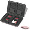 Jaimela 16 Scomparti Custodia per Schede di Memoria, 8 scheda e 8 Micro SD, per SDXC, SDHC, SD, Resistente all'Acqua, Antiurto (Rosa)
