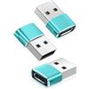 BASESAILOR Adattatore da USB C a USB 3 Pezzi,Tipo C Femmina A Maschio Convertitore per Apple iWatch s10,iPhone 16 15 Pro max,iPad Pro 2022 Generazione Air 4 5 Mini 6th,Google Pixel 6,Kindle Fire HD
