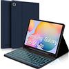 JADEMALL Custodia Tastiera per Samsung Galaxy Tab S6 Lite 10.4 2022, Italiano QWERTY Tastiera Retroilluminata Magnetica Staccabile per Samsung Tab S6 Lite 2022, Blu