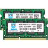 motoeagle PC3L-12800S 8GB Kit (2x4GB) DDR3L 1600 SODIMM RAM, 4GB DDR3 1600MHz 2Rx8 PC3 12800S Non-ECC 1.35V CL11 204-Pin Memoria Laptop
