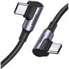 UGREEN Cavo USB C 90 Gradi 100W 5A/20V, Cable Type C Compatible con iPhone 17 Pro Max Air/16/15/14, Macbook Pro/Air, Galaxy S26 Ultra/S25/S24, Pixel 10/9/8 ecc 1M