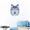 Ambiance Sticker Adesivo Origami| Stickers Testa di Lupo - Decorazione murale camere e soggiorni 40 x 30 cm