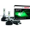 Bosch H4 LED Gigalight, fari per autovetture, 12V 30W, luce bianca fredda 6000K, set di 2 lampadine LED, solo per uso fuoristrada