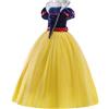 ELSA & ANNA Abito da principessa per bambina - Costume da bambina congelata - Abito da principessa per bambina per feste, compleanni, travestimenti e Halloween - Abito da principessa - Età 7-8