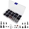 Nuofan 500pcs Kit Viti per Auto RC M3 / M4 / E Fibbia/Fibbia a Conchiglia/Dadi/Viti esagonali/Tappi Kit di Strumenti di Riparazione RC per HSP/Wltoys/Traxxa Scale RC Auto