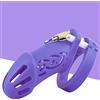 Kutocesy Chastity Cage Uomo Gabbia Pene Silicone Bdsm Sissy Cintura Castità Maschile Per Giochi Erotitici Sexy Per Coppie (Large,Purple)