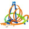 Hot Wheels - Mega Loop Scontri Epici, playset pista con 5 zone di scontro, booster motorizzato e 1 macchinina Hot Wheels in scala 1:64 inclusa, giocattolo per bambini, 5+ anni, HTP55