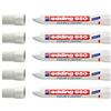 edding Pennarello speciale 950 industry painter, 10 mm | (5 pennarelli, bianco)