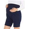 Be Mammy Leggings Premaman Corti BE20-234(Blu Marino, XXL)