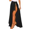 JLTPH Gonne Donna Alta Vita Tinta Unita Gonna da Spiaggia Lunga Boho Maxi Gonna Abito Mare Spiaggia Asimmetrica Elegante