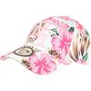Hip Hop Honour Cappellino NY bianco e rosa fiori tropicale Fashion Baseball Hawai - Unisex Rosa taglia unica