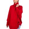 Marenza Poncho Misto Cashmere Kimono Collo Anello Donna Made in Italy Doppio Filo Manica Lunga Lana Merino Cachemire Mantella Taglia Unica Regalo Abbigliamento Inverno Coprispalle (Beige Chiaro)