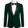 Allthemen Giacca da Uomo Giacca da Smoking in Velluto Attillato Slim Fit con Un Bottone Verde XXX-Large