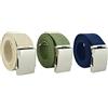 UPGRADE 3STYLE Cintura con fibbia scorrevole tipo militare (PACK2-BLU)