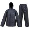 ZOEGO Tuta Antipioggia Ultra-Lite per Uomo Donna Cappotto Antipioggia Protettivo Impermeabile con Pantaloni 2 Pezzi Antipioggia (Blu Navy, XL)