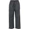GURU SHOP Pantaloni yoga a righe unisex cotone Goa pantaloni uomo cotone, nero/marrone, 56