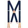 Buyless Fashion Bretelle da Uomo - 122 cm Cinghie Regolabili 3.17 cm Forma a X - 5125-Navy