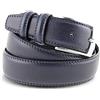 La Bottega del Calzolaio Cintura uomo in pelle nero classica, elegante, artigianale e made in Italy 3,5 cm (125 cm (54/56 EU))