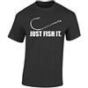 Baddery Maglietta: Fish it - Idea Regalo per Pescatore - T-Shirt Divertente - Maglia Uomo - Pesce - Marina - Lavoro - Canna (L)