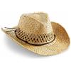 noTrash2003 Cappello da cowboy fatto a mano Cappello da paglia Cappello estivo Cappello western in taglia unica con fascia e cinturino in pelle
