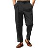 Generic Pantaloni con Tasconi Uomo Pantaloni Sportivi Uomo Pantaloni Skinny Uomo Pantaloni Tuta Uomo Cotone Pantaloni Bianchi Uomo Pantaloni Bodybuilding KJIY-299 (T1-Black, XL)