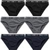 SNELLY Mutande Uomo Slip in Cotone Elasticizzato Pacco da 6-9-12 Pezzi Slip Bianco o Nero o 6-12 Slip Colori Assortiti (Nero, Blu, Grigio) con Elastico Esterno U111E Intimo Pratico Comodo e di Marca