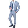 Mat Sartoriale Abito Completo Uomo Sartoriale Celeste Chiaro Slim Fit Vestito Elegante Cerimonia (50)