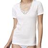 NOTTINGHAM Magliettina Intima Mezze Maniche Donna in Lana e Cotone con Pizzo macramè Pacco da 2 Art. TM18W (3 - M)