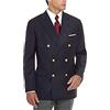 Lacoac Uomo Blazer Doppiopetto con Bottoni Giacca da Smoking da Smoking con Revers a Lancia Uniforme Formale da Cena