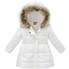 Freebily Cappotto Capispalla Invernale Caldo Bambina Ragazze Bambino Giacca Metallizzata Lucida con Cappuccio in Pelliccia Giaccone Spesso Antivento Giubbotto Outwear Snowsuit Nero 9-10 anni