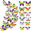 LEEWYOU 24 PCS Adesivo da Parete Farfalla, 3D Farfalle Decorative, 3D con Adesivo da Parete Farfalla Magnetico, Adesivo Farfalla Staccabile Ottimo per Decorazioni (Colorato)