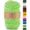 Netuno 1x corda macramè colorata verde chiaro 9 mm 50 m corda in cotone anima in poliestere filo spago uncinetto ferri da maglia decorazioni cordoncino colorato cavo