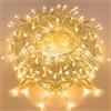 ANKOUJA Ghirlanda luminosa a LED per interni ed esterni, alimentata con presa per albero di Natale, giardino, finestra di festa di matrimonio, decorazione di Natale (10 m)