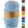 Netuno 1x corda macramè colorata blu azzurro 9 mm 50 m corda in cotone anima in poliestere filo spago uncinetto ferri da maglia decorazioni cordoncino colorato cavo