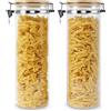 KKC Barattoli Per Spaghetti in Vetro Ermetici 1 KG, Contenitori Per  Spaghetti con Coperchio1,85L : : Casa e cucina