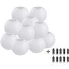 FullBerg 10 lanterne di carta bianche da 30 cm, con 10 mini palloncini a LED, rotonde, per matrimoni, feste, 12