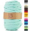 Netuno 1x corda macramè colorata celadon 9 mm 50 m corda in cotone anima in poliestere filo spago uncinetto ferri da maglia decorazioni cordoncino colorato cavo