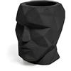 Balvi Porta matite The Head Colore nero Forma di testa silhouette geometrica Cemento