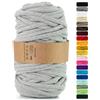 Netuno 1x corda macramè colorata grigio 9 mm 50 m corda in cotone anima in poliestere filo spago uncinetto ferri da maglia decorazioni cordoncino colorato cavo