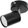 Adviti DOA SP 1 Faretto Led da Soffitto Orientabile Attacco GU10 (lampadina non inclusa) IP20 (Nero)