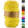 Netuno 1x corda macramè colorata giallo chiaro 9 mm 50 m corda in cotone anima in poliestere filo spago uncinetto ferri da maglia decorazioni cordoncino colorato cavo