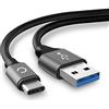 CELLONIC® Cavo USB 3.1 Gen 1 compatibile con Huawei MediaPad M5 8.4 / M5 10.8 / M5 Pro / M5 lite ricarica 3A cavetto dati per tablet con porta USB C Type C 2m in PVC grigio