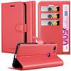 Cadorabo Custodia Libro per Xiaomi Mi 8 Lite in Rosso Carminio - con Vani di Carte, Funzione Stand e Chiusura Magnetica - Portafoglio Cover Case Wallet Book Etui Protezione
