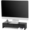 SoBuy Supporto Monitor pc da scrivania Organizer cassettiera scrivania con 2 cassetti Altezza 11 cm (BBF02-SCH)