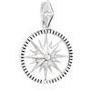 NKlaus 15 mm catena ciondolo bussola argento 925 punto cardinale ciondolo gioielli unisex 14154