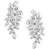 Clearine Sposa Orecchini Cubic Zicronia Marquise Goccia Gioielli per Donne Trasparente Argento-fondo