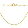 CARISSIMA Collana da donna in oro giallo 9 ct con catena Prince of Wales da 0,4 mm, 46 cm